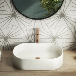 Arezzo Round Brushed Bronze High Rise Mono Basin Mixer Tap -Espaces Bain Shop abrzrhrt d2