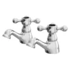 Albert Traditional Basin Taps With Black Indices (Pair) -Espaces Bain Shop alb009 l