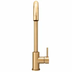 Alberta Modern Brushed Gold Single Lever Kitchen Mixer Tap -Espaces Bain Shop alktbg d1