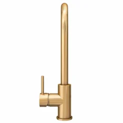 Alberta Modern Brushed Gold Single Lever Kitchen Mixer Tap
