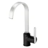 Reginox Amur Single Lever Kitchen Mixer Tap - Chrome & Black -Espaces Bain Shop amurcbsp l