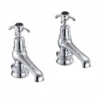 Burlington Anglesey Regent Black Basin Taps 5" -Espaces Bain Shop anr2bla l