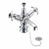 Burlington Anglesey Regent Black Basin Mixer With Plug & Chain Waste -Espaces Bain Shop anr5bla l
