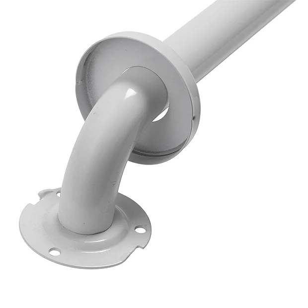 Croydex 600mm Stainless Steel White Straight Grab Bar 5 Croydex 600mm Stainless Steel White Straight Grab Bar - Image 3
