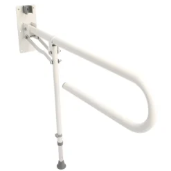 Croydex White Fold Away Hand Rail With Drop Down Leg