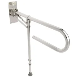 Croydex Stainless Steel Fold Away Rail & Drop Down Leg