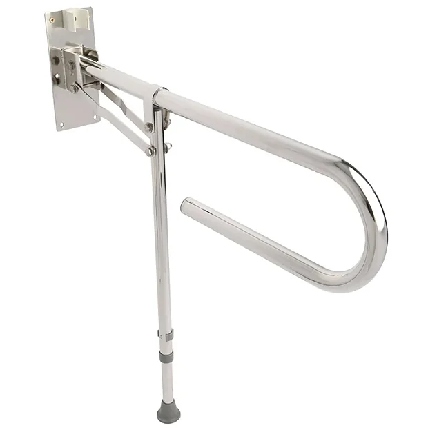 Croydex Stainless Steel Fold Away Rail & Drop Down Leg 3 Croydex Stainless Steel Fold Away Rail & Drop Down Leg