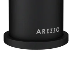 Arezzo Fluted Round Matt Black Bath Filler Tap -Espaces Bain Shop arezzomattblacktapbase