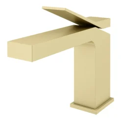 Arezzo Leva Mono Basin Mixer Tap Brushed Brass -Espaces Bain Shop az42bb d1