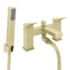 Arezzo Leva Bath Shower Mixer Incl. Shower Kit Brushed Brass -Espaces Bain Shop az741bl
