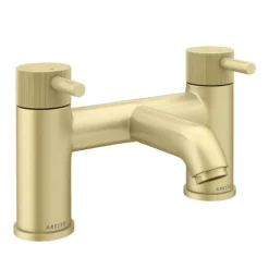 Arezzo Fluted Round Brushed Brass Bath Filler Tap 5 Arezzo Fluted Round Brushed Brass Bath Filler Tap -Espaces Bain Shop az7tbbf lrg