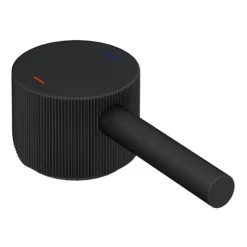 Arezzo Fluted Round Matt Black Basin Mono Mixer -Espaces Bain Shop az8tmbf detail3