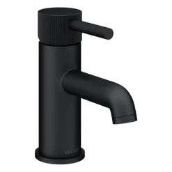 Arezzo Fluted Round Matt Black Basin Mono Mixer -Espaces Bain Shop az8tmbfdetailv1