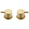 Arezzo Brushed Brass 3/4" Deck Bath Side Valves (Pair) -Espaces Bain Shop azbbsdv d2