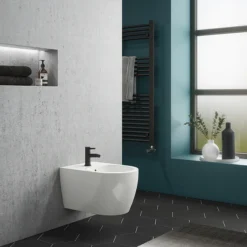 Arezzo Matt Black Bidet Mixer Tap -Espaces Bain Shop azbidmb d2