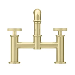 Arezzo Brushed Brass Industrial Style Bath Filler -Espaces Bain Shop azisbb03 n d2