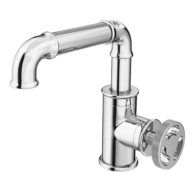 Arezzo Chrome Industrial Style Side Tap Head Basin Mixer 4 Arezzo Chrome Industrial Style Side Tap Head Basin Mixer - Image 2