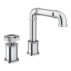 Arezzo Chrome 2TH Industrial Style Deck Mounted Basin Mixer -Espaces Bain Shop azisch02 detail2