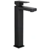 Arezzo Square Matt Black High Rise Mono Basin Mixer Tap