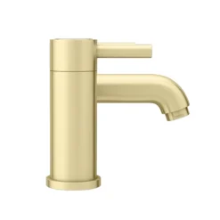Arezzo Round Brushed Brass Bath Filler Tap -Espaces Bain Shop azrbfbb d2