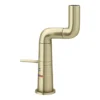 Arezzo Basin Mixer Tap With 360 Degree Rotating Spout Brushed Brass