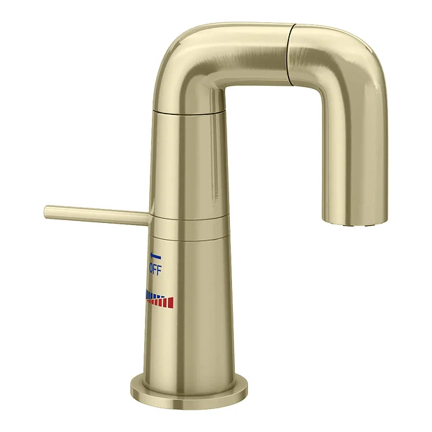 Arezzo Basin Mixer Tap With 360 Degree Rotating Spout Brushed Brass 4 Arezzo Basin Mixer Tap With 360 Degree Rotating Spout Brushed Brass - Image 2