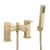 Arezzo Square Brushed Brass Bath Shower Mixer Incl. Shower Kit 2 Arezzo Square Brushed Brass Bath Shower Mixer Incl. Shower Kit -Espaces Bain Shop azsqbsmbb l