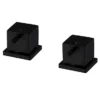 Arezzo Square Matt Black Deck Bath Side Valves With Freeflow Bath Filler -Espaces Bain Shop azsqsvpk n d3