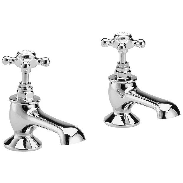 Bayswater White Crosshead Traditional Bath Taps 4 Bayswater White Crosshead Traditional Bath Taps - Image 2