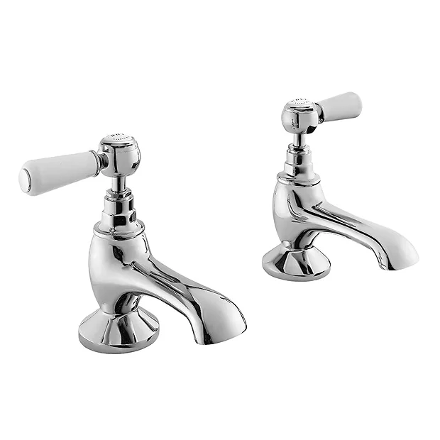 Bayswater White Lever Traditional Bath Taps 4 Bayswater White Lever Traditional Bath Taps - Image 2