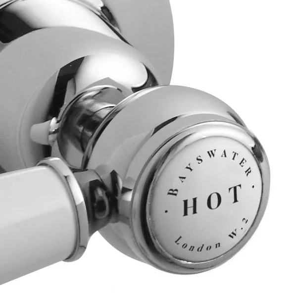 Bayswater White Lever Deck Mounted Bath Shower Mixer 3 Bayswater White Lever Deck Mounted Bath Shower Mixer