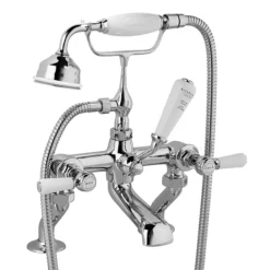 Bayswater White Lever Deck Mounted Bath Shower Mixer 5 Bayswater White Lever Deck Mounted Bath Shower Mixer -Espaces Bain Shop bayt404 l