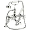 Hudson Reed Topaz Deck Mounted Bath Shower Mixer Inc. Shower Kit - Chrome -Espaces Bain Shop bc304deck l