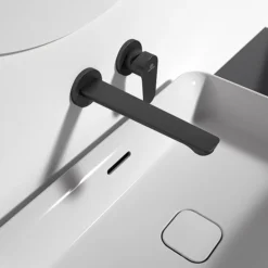 Ideal Standard Silk Black Cerafine O Wall Mounted Basin Mixer -Espaces Bain Shop bd133xg d2