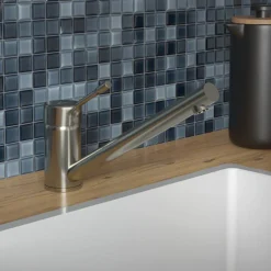 Ideal Standard Ceralook Silver Storm Single Lever Low Spout Kitchen Mixer -Espaces Bain Shop bd571gn d1