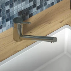 Ideal Standard Ceralook Silver Storm Single Lever Low Spout Kitchen Mixer -Espaces Bain Shop bd571gn d2