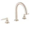 BagnoDesign M-Line Brushed Nickel 3 Hole Deck Mounted Basin Mixer -Espaces Bain Shop bdmmli303anb l