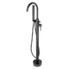 BagnoDesign M-Line Diffusion Matt Black Freestanding Bath Shower Mixer -Espaces Bain Shop bdmmli438mb l