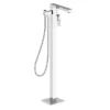 BagnoDesign Zephyr Chrome Freestanding Bath Shower Mixer (Excluding Handset) 2 BagnoDesign Zephyr Chrome Freestanding Bath Shower Mixer (Excluding Handset) -Espaces Bain Shop bdmzep328cp l