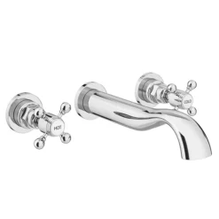Belmont Traditional Wall Mounted Basin Mixer - Chrome -Espaces Bain Shop belmonttraditionalwallmountedbasinmixerchromelarge