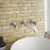 Belmont Traditional Wall Mounted Basin Mixer - Chrome -Espaces Bain Shop belmonttraditionalwallmountedbasinmixerdetail1