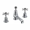 Burlington Birkenhead Black 3TH Basin Mixer With Pop-up Waste -Espaces Bain Shop bi12bla l
