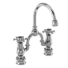Burlington Birkenhead Regent Black 2TH Bridge Curved Spout Basin Mixer (200mm Centers) -Espaces Bain Shop bir27bla l