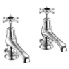 Burlington Birkenhead Regent Black Basin Taps 5" -Espaces Bain Shop bir2bla l