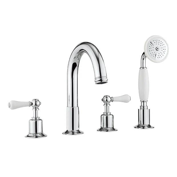 Crosswater - Belgravia Lever 4 Tap Hole Bath Shower Mixer With Kit 3 Crosswater - Belgravia Lever 4 Tap Hole Bath Shower Mixer With Kit