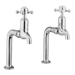 Crosswater - Cucina Belgravia Crosshead Pair Of Bib Taps - Chrome -Espaces Bain Shop bl726dc l