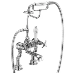 Burlington Anglesey Regent - Chrome Deck Mounted Bath/Shower Mixer -Espaces Bain Shop burlingtonangleseyregentchromedeckmountedbathshowermixeranr15l