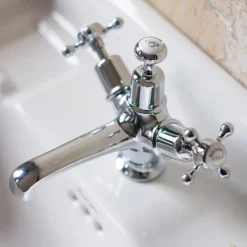 Burlington Claremont Basin Mixer Tap With Plug & Chain Waste