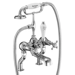 Burlington Claremont - Chrome Deck Mounted Bath/Shower Mixer -Espaces Bain Shop burlingtonclaremontchromedeckmountedbathshowermixercl15l