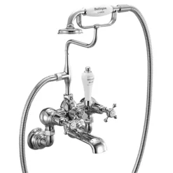 Burlington Claremont Regent - Wall Mounted Bath/Shower Mixer -Espaces Bain Shop burlingtonclaremontregentwallmountedbathshowermixerclr17l